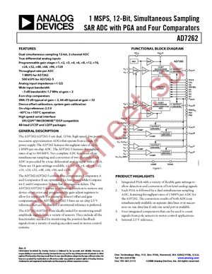 AD7262BCPZ datasheet  